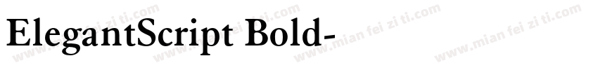 ElegantScript Bold字体转换